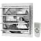 Iliving Silver 1200 CFM 16 in. Gable Mount Smart Remote Shutter Exhaust Fan with Thermostat, Humidistat ILG8SF16VC - alternate 1